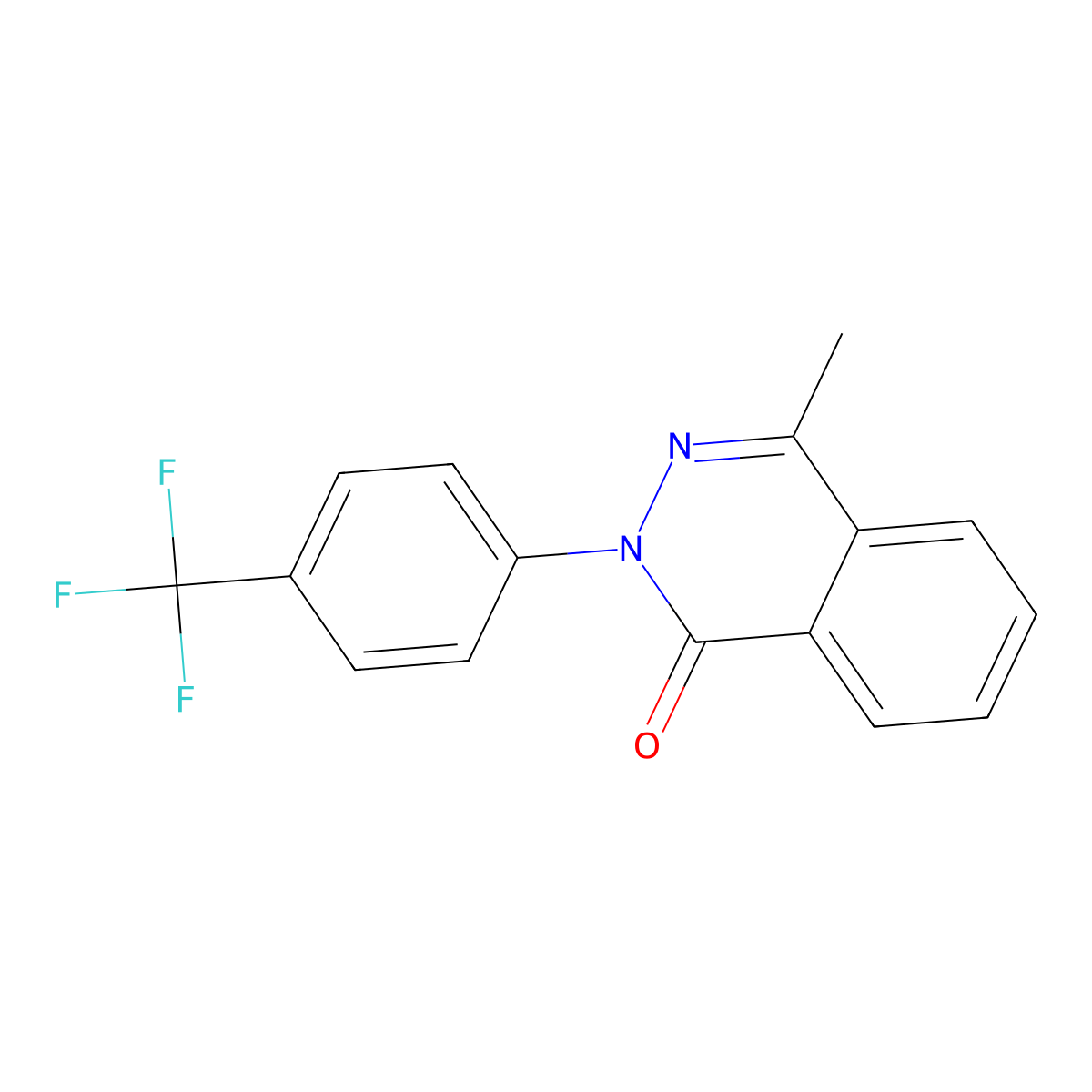 4-Methyl-2-[4-(trifluoromethyl)phenyl]phthalazin-1-one molecular structure, CAS 551921-13-2