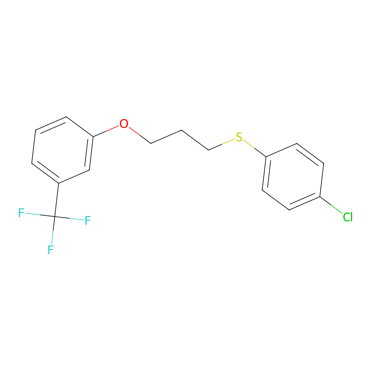 1-{3-[(4-Chlorophenyl)sulfanyl]propoxy}-3-(trifluoromethyl)benzene molecular structure, CAS 551921-16-5