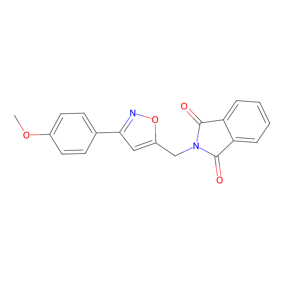 2-{[3-(4-methoxyphenyl)-5-isoxazolyl]methyl}-1H-isoindole-1,3(2H)-dione molecular structure, CAS 551921-29-0