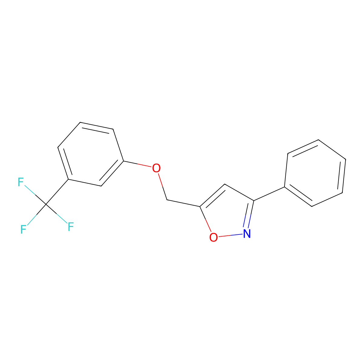 3-Phenyl-5-{[3-(trifluoromethyl)phenoxy]methyl}isoxazole molecular structure, CAS 551921-33-6