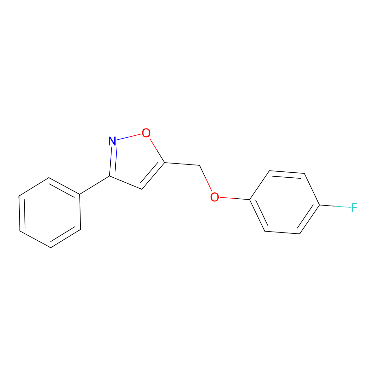 5-[(4-Fluorophenoxy)methyl]-3-phenyl-1,2-oxazole molecular structure, CAS 551921-34-7
