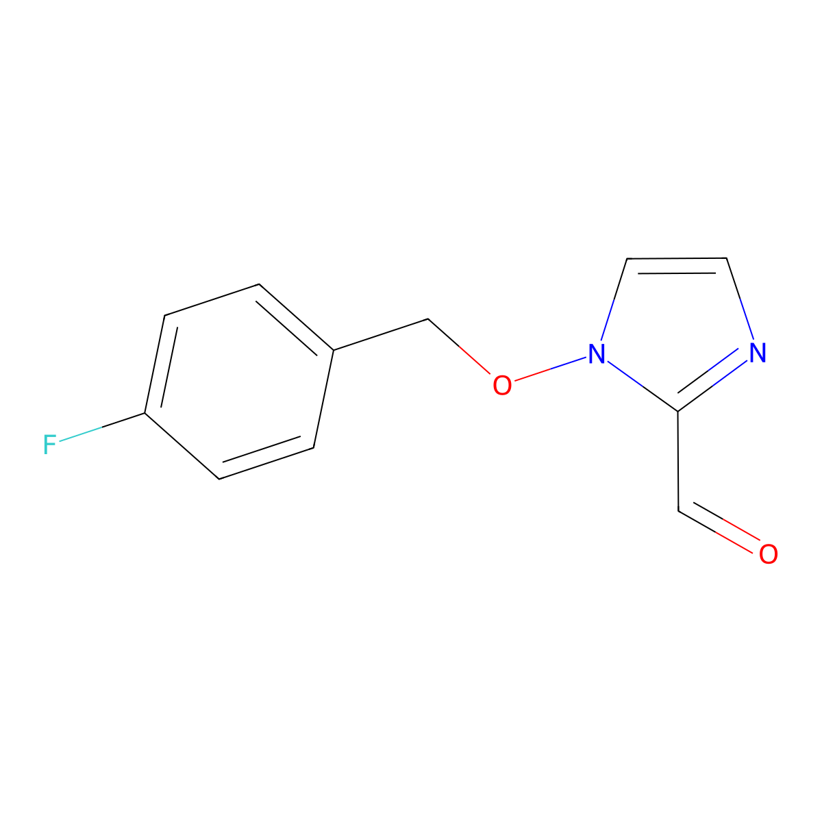 1-[(4-fluorobenzyl)oxy]-1H-imidazole-2-carbaldehyde molecular structure, CAS 551921-62-1