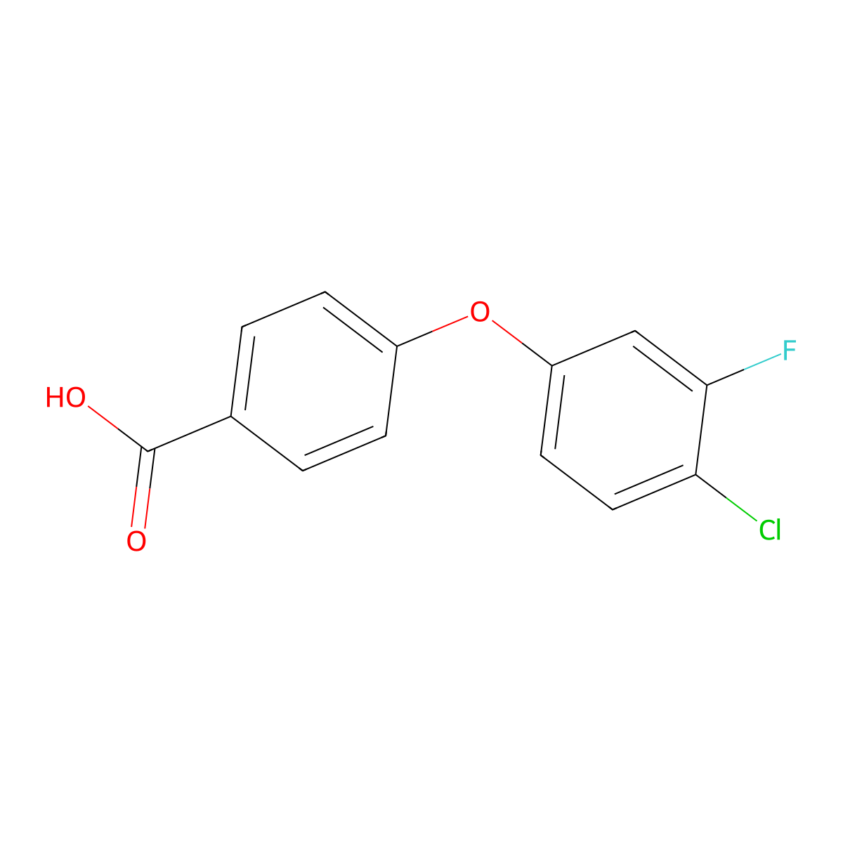 4-(4-Chloro-3-fluorophenoxy)benzoic acid molecular structure, CAS 551921-67-6
