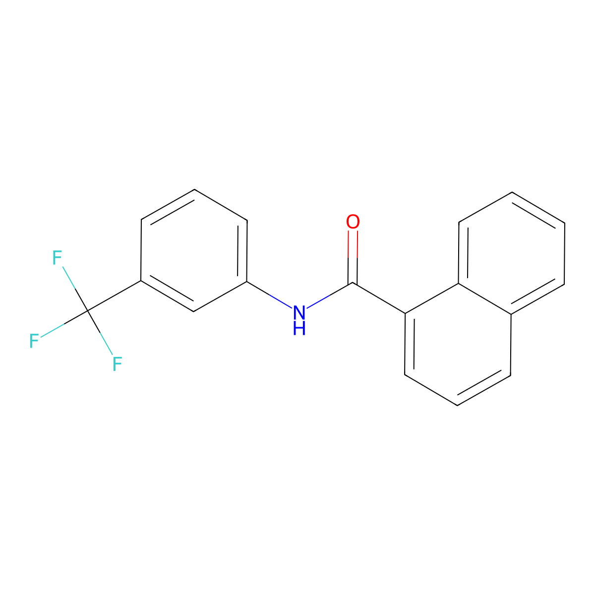 N-(3-(Trifluoromethyl)phenyl)-1-naphthamide molecular structure, CAS 551923-59-2