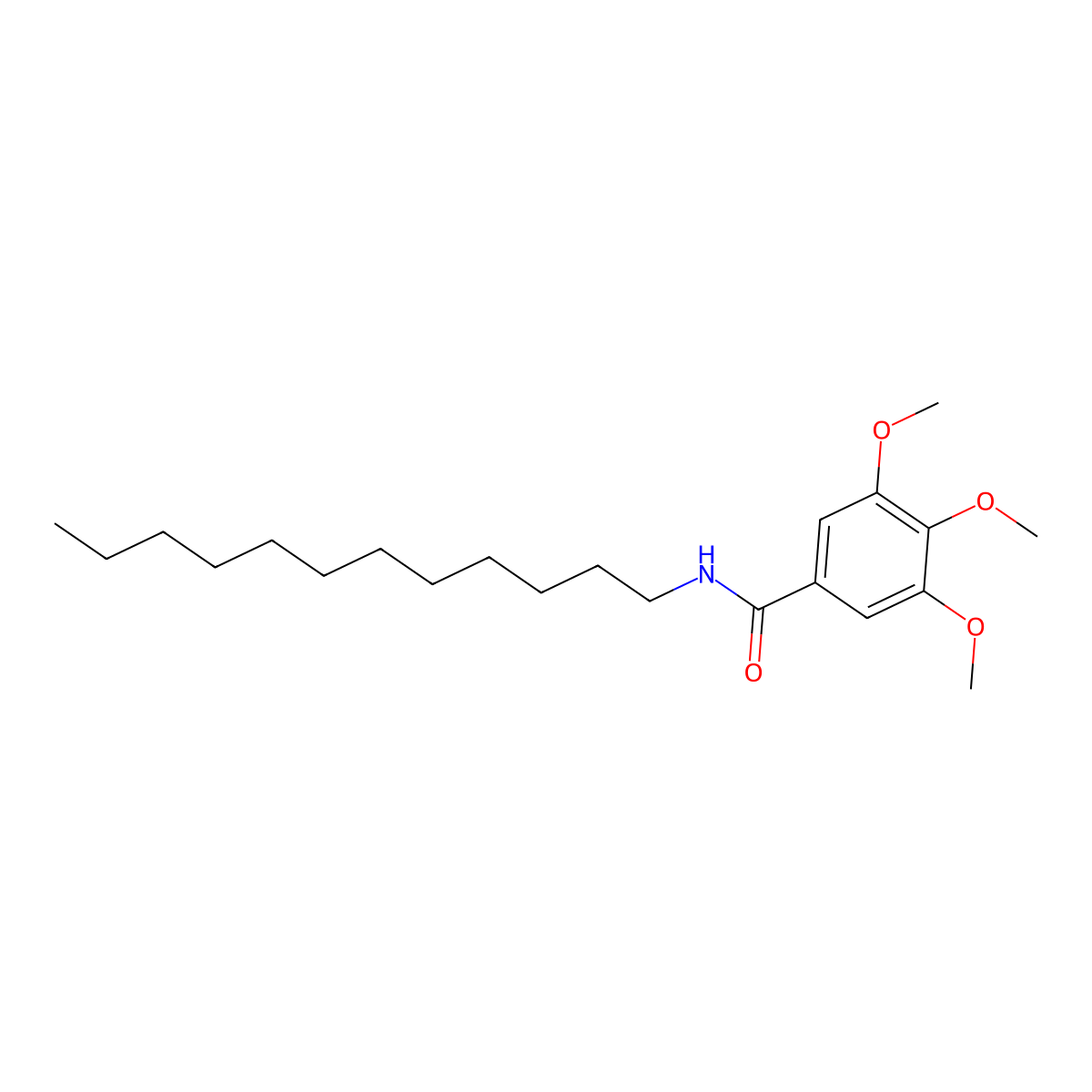N-dodecyl-3,4,5-trimethoxybenzamide molecular structure, CAS 551925-00-9