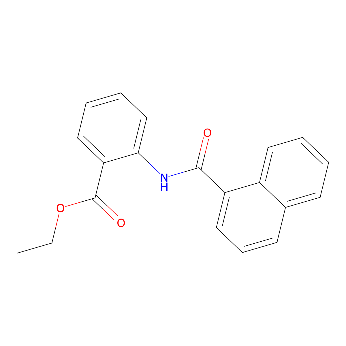Ethyl 2-(1-naphthoylamino)benzoate molecular structure, CAS 551925-50-9