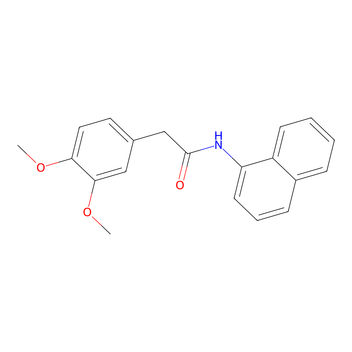 2-(3,4-dimethoxyphenyl)-N-naphthalen-1-ylacetamide molecular structure, CAS 551926-02-4