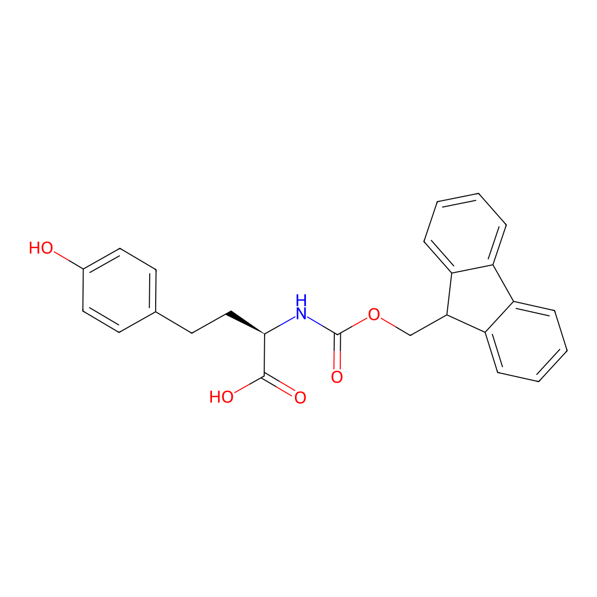 Fmoc-D-HomoTyr-OH molecular structure, CAS 551929-82-9