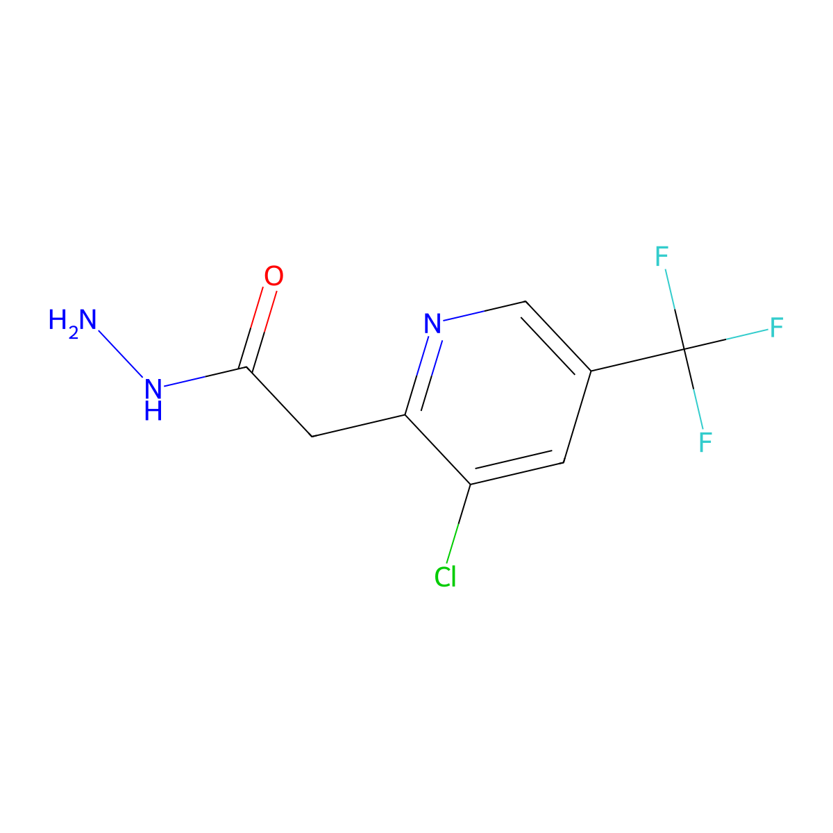 2-(3-Chloro-5-(trifluoromethyl)pyridin-2-yl)acetohydrazide molecular structure, CAS 551931-02-3