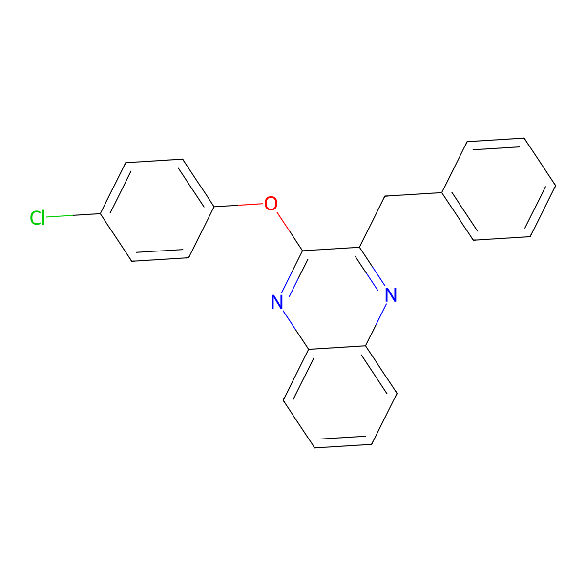2-Benzyl-3-(4-chlorophenoxy)quinoxaline molecular structure, CAS 551931-13-6