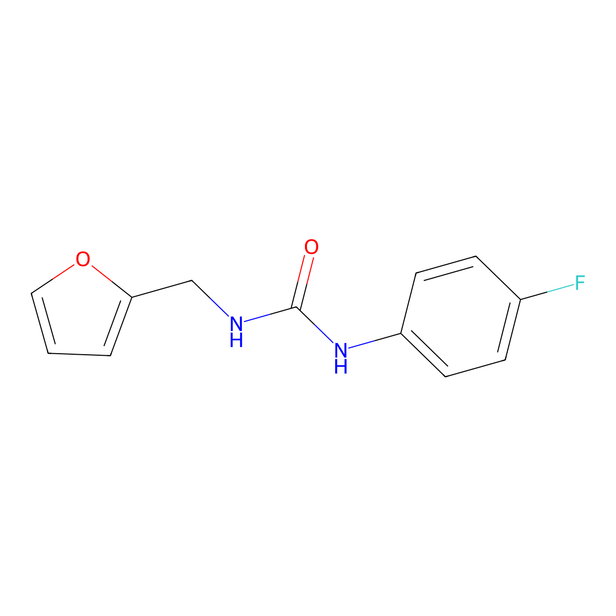 1-(4-Fluorophenyl)-3-(furan-2-ylmethyl)urea molecular structure, CAS 551931-68-1