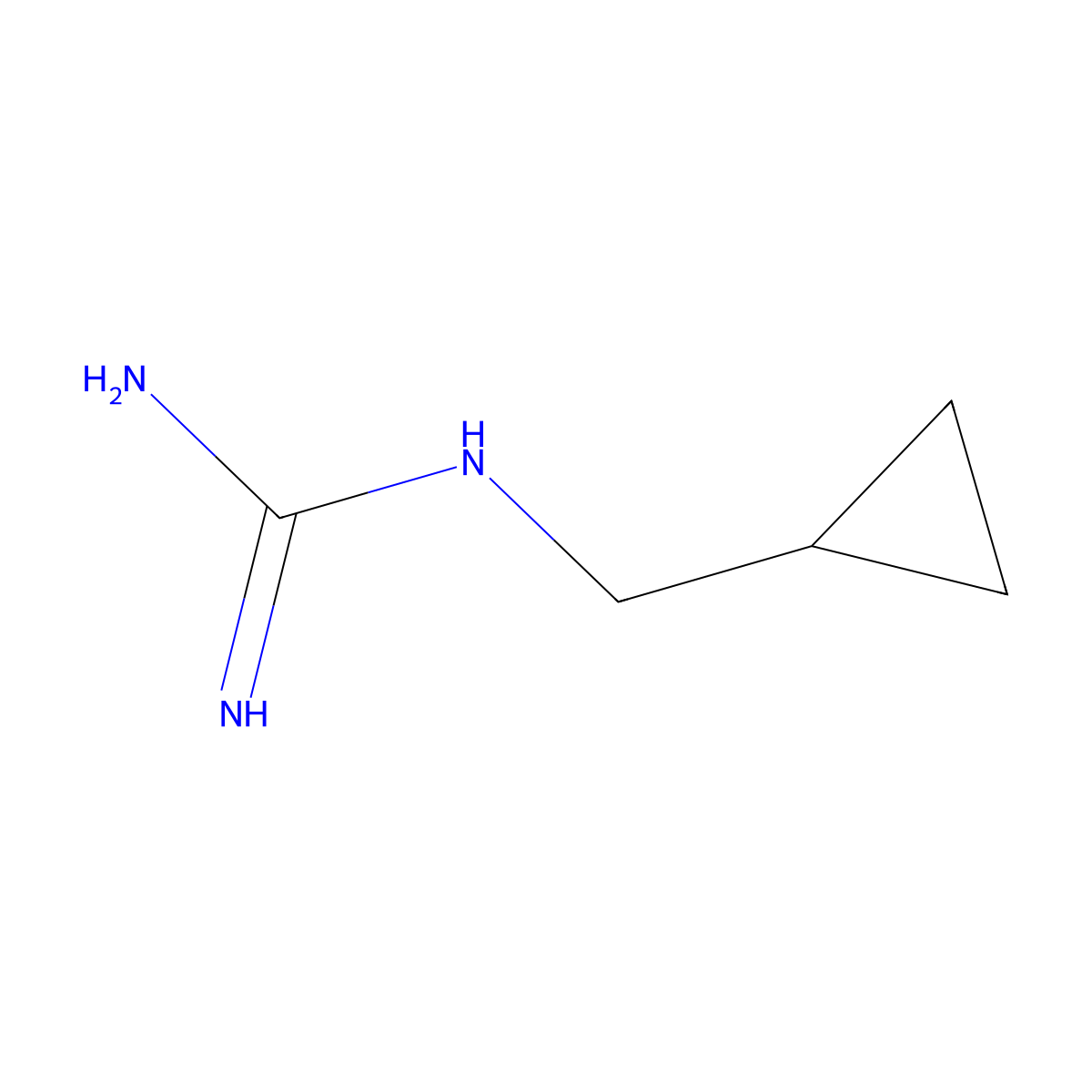 N-(cyclopropylmethyl)guanidine molecular structure, CAS 551935-99-0