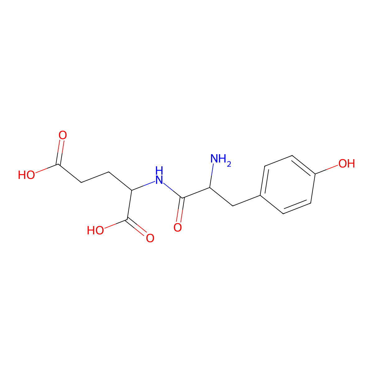 Tyrosylglutamic acid molecular structure, CAS 551936-19-7