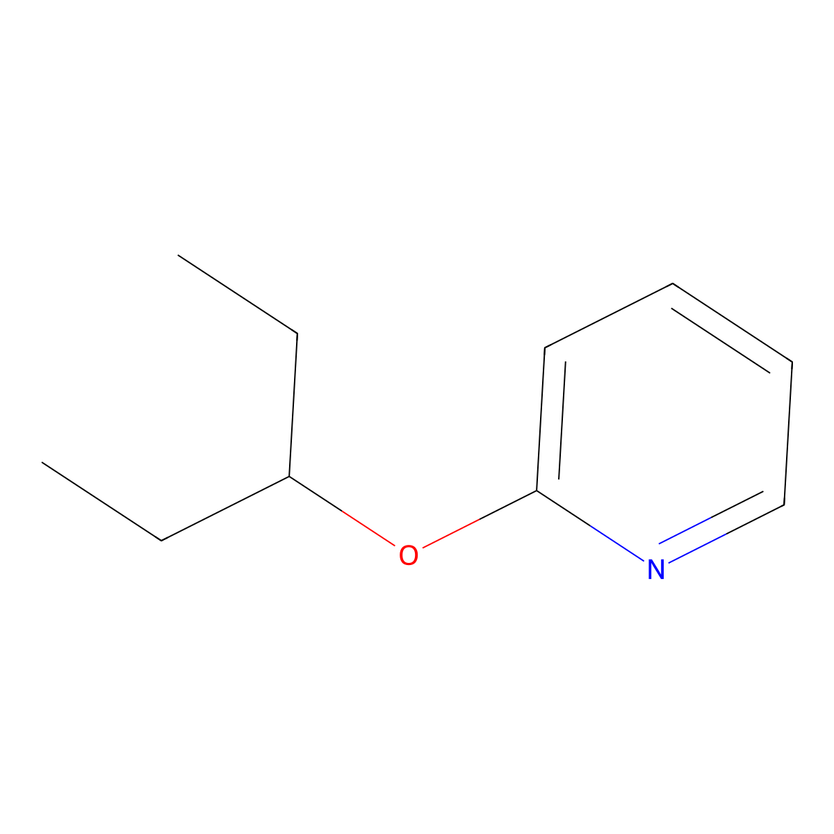 2-(3-Pentanyloxy)pyridine molecular structure, CAS 551945-15-4