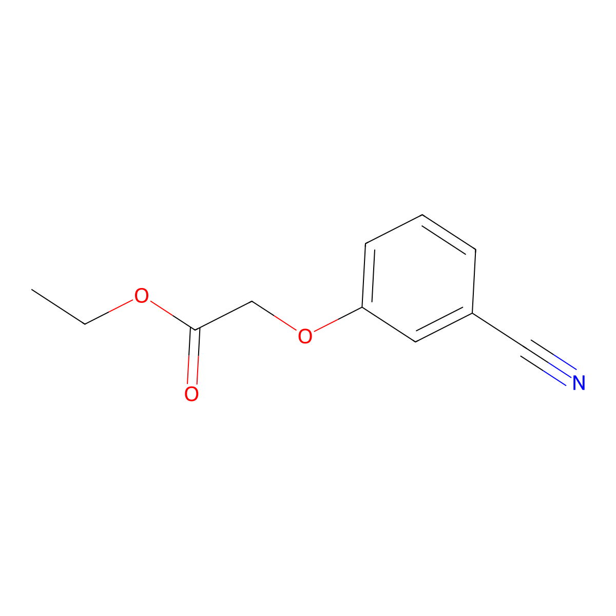 Ethyl 2-(3-cyanophenoxy)acetate molecular structure, CAS 55197-25-6
