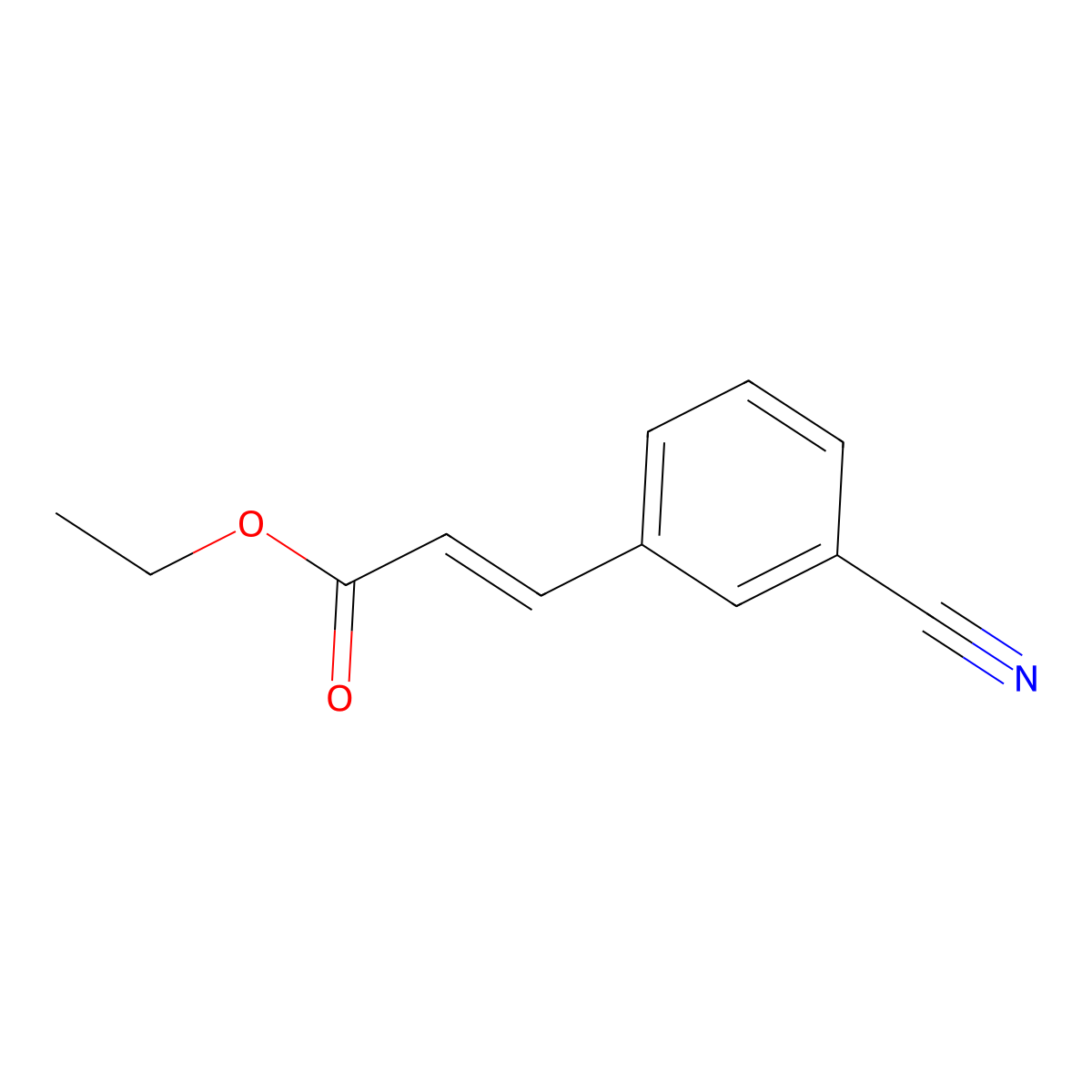 Ethyl 3-(3-cyanophenyl)prop-2-enoate molecular structure, CAS 55197-33-6