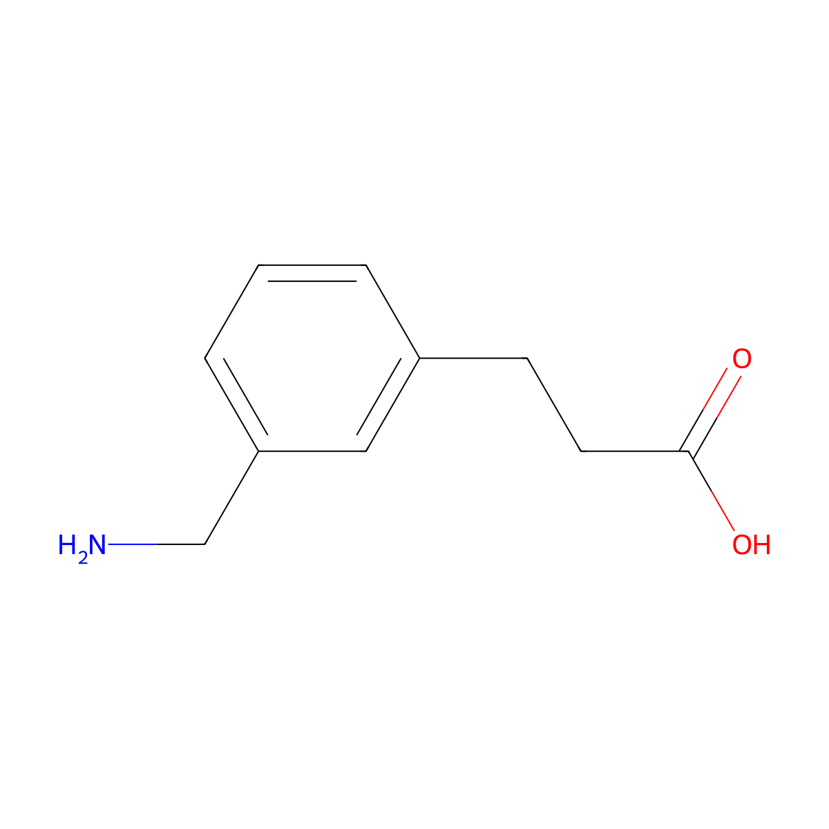 3-[3-(Aminomethyl)phenyl]propanoic acid molecular structure, CAS 55197-35-8