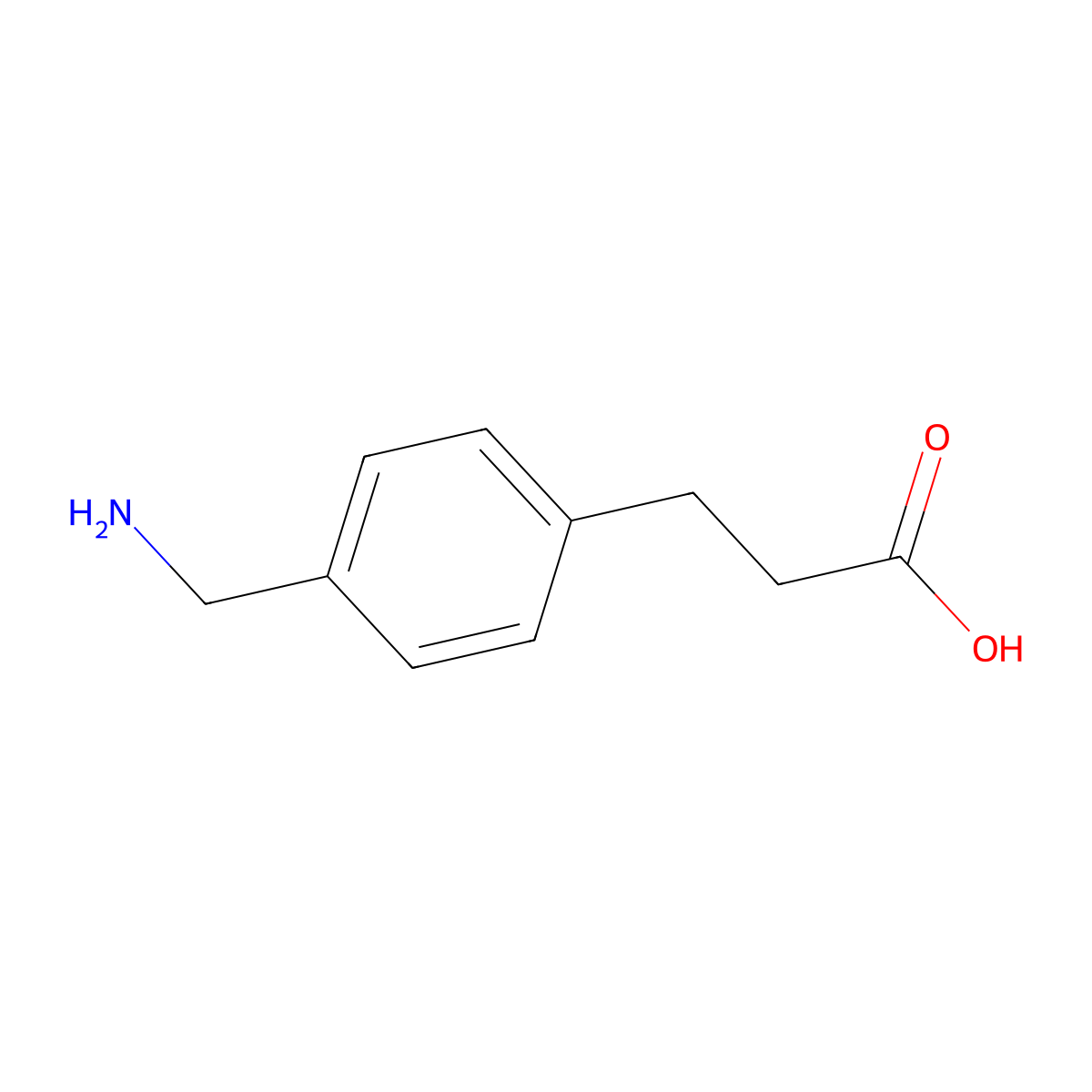 4-(Aminomethyl)benzenepropanoic acid molecular structure, CAS 55197-36-9