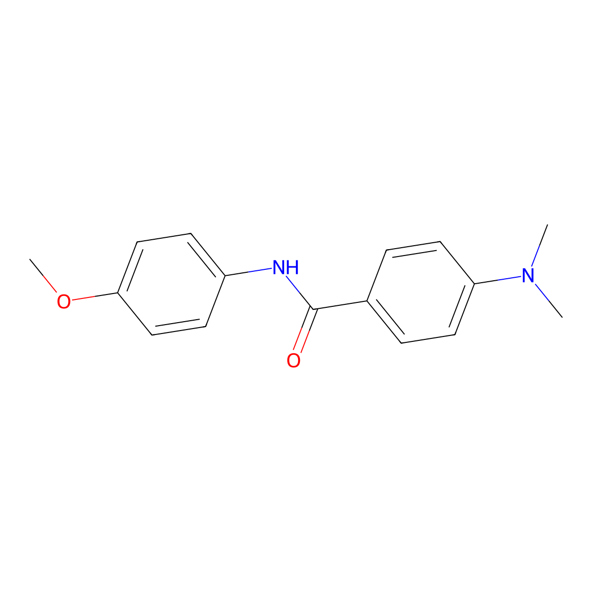 4-(dimethylamino)-N-(4-methoxyphenyl)benzamide molecular structure, CAS 55198-79-3