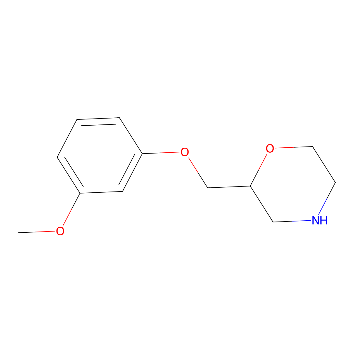 2-((3-Methoxyphenoxy)methyl)morpholine molecular structure, CAS 55199-52-5