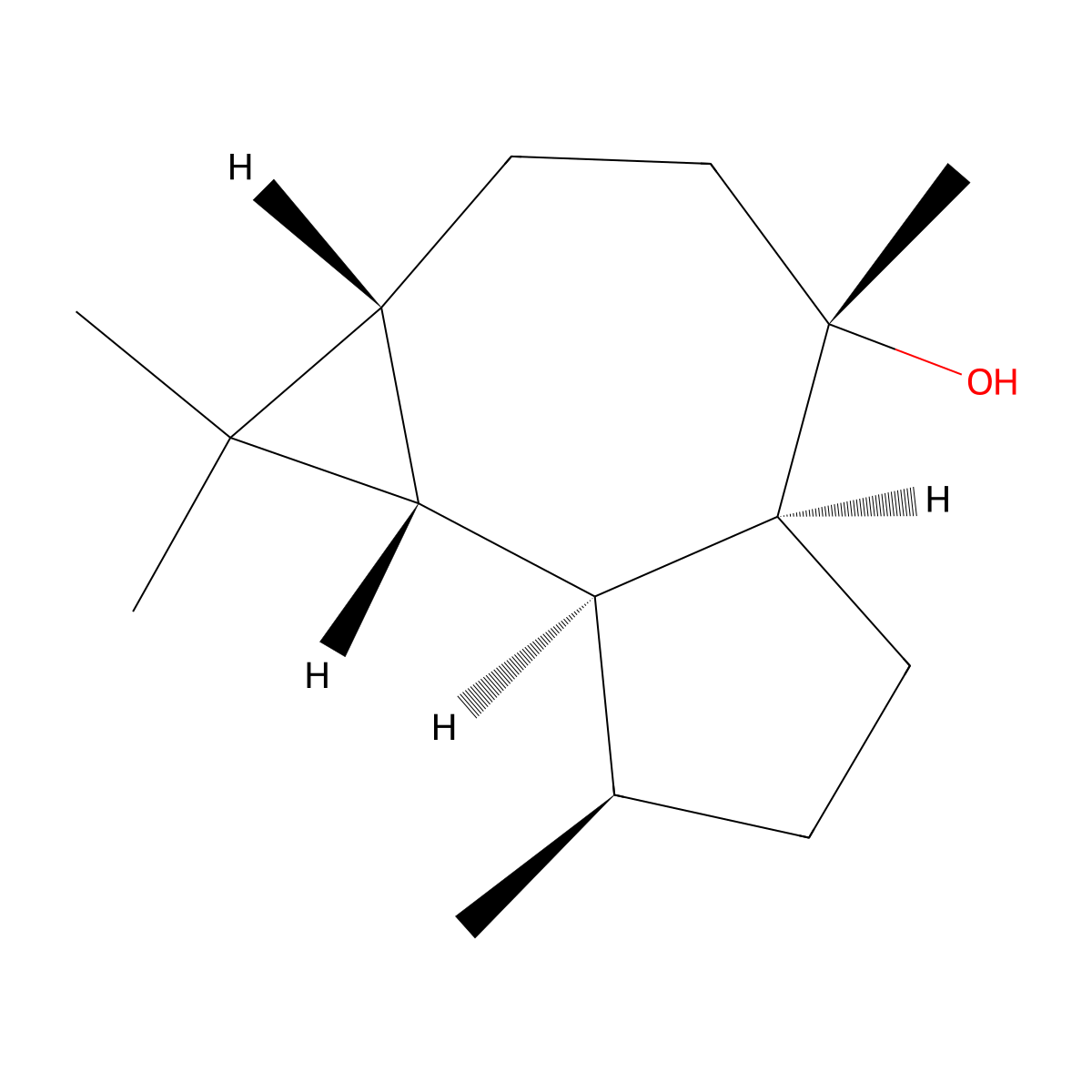 Viridiflorol molecular structure, CAS 552-02-3