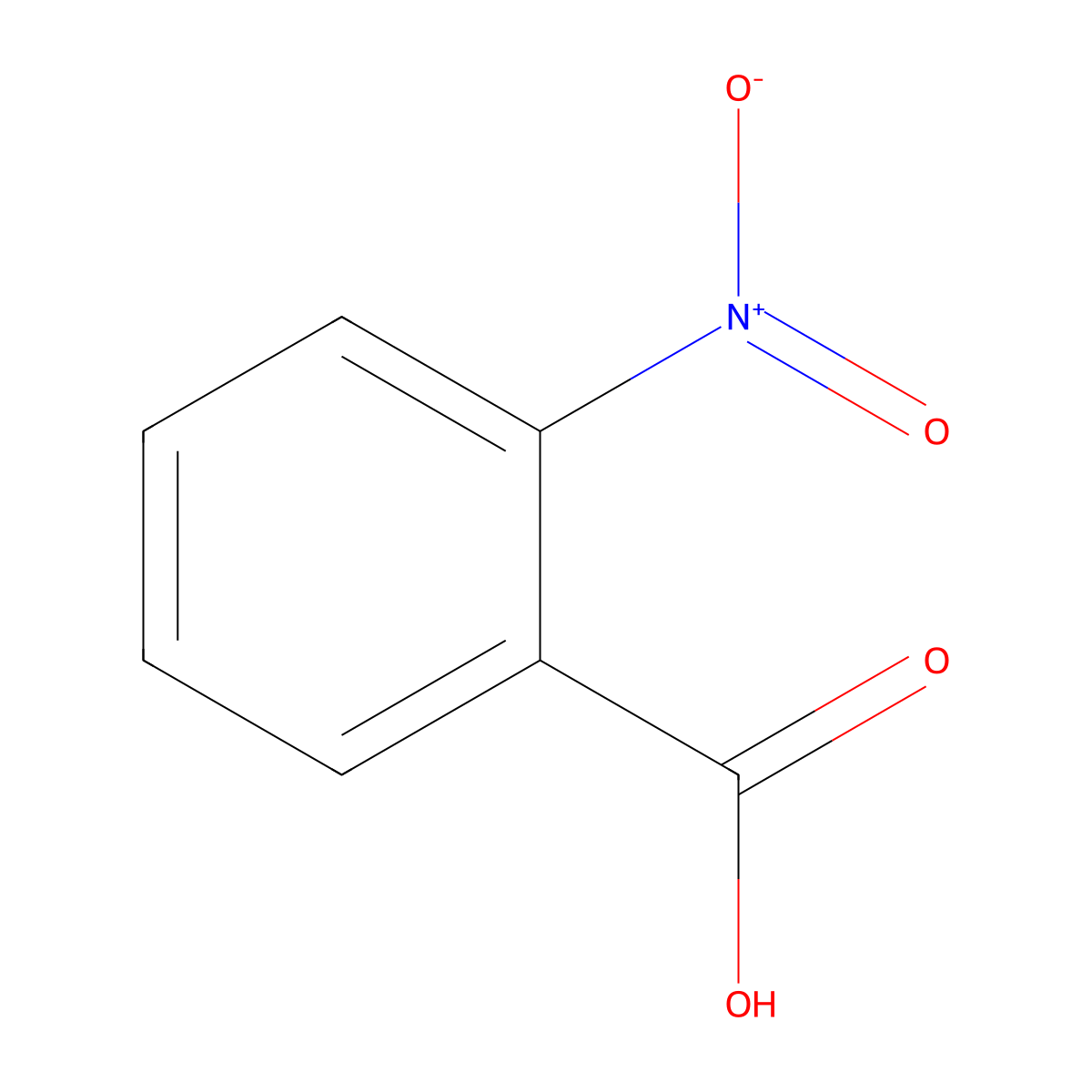 2-Nitrobenzoic acid molecular structure, CAS 552-16-9