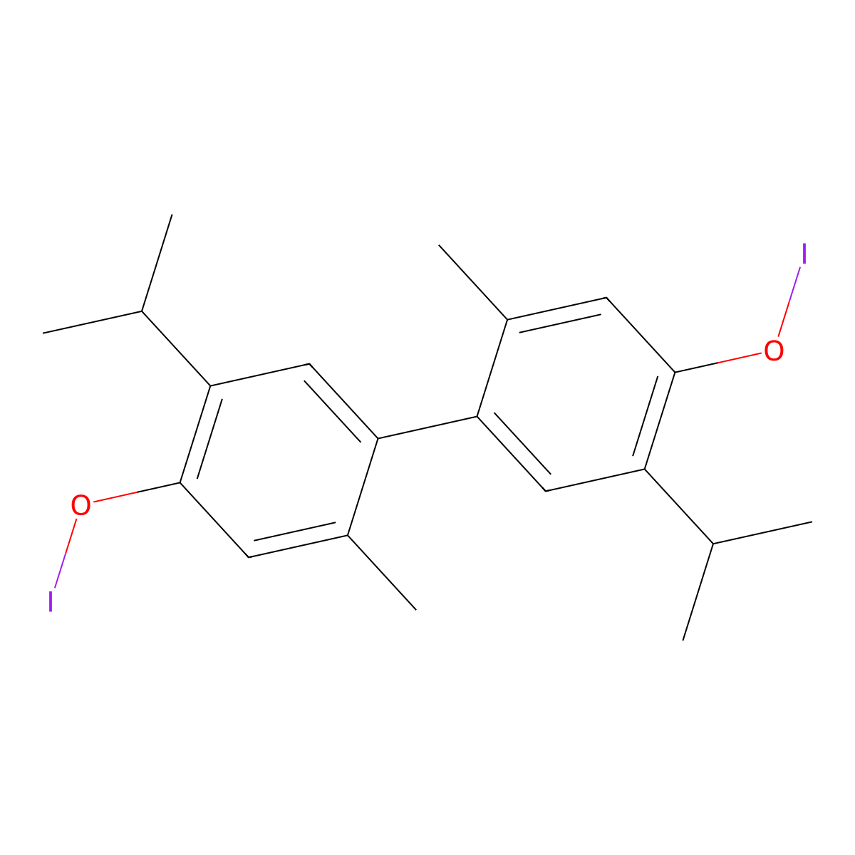 Thymol Iodide molecular structure, CAS 552-22-7