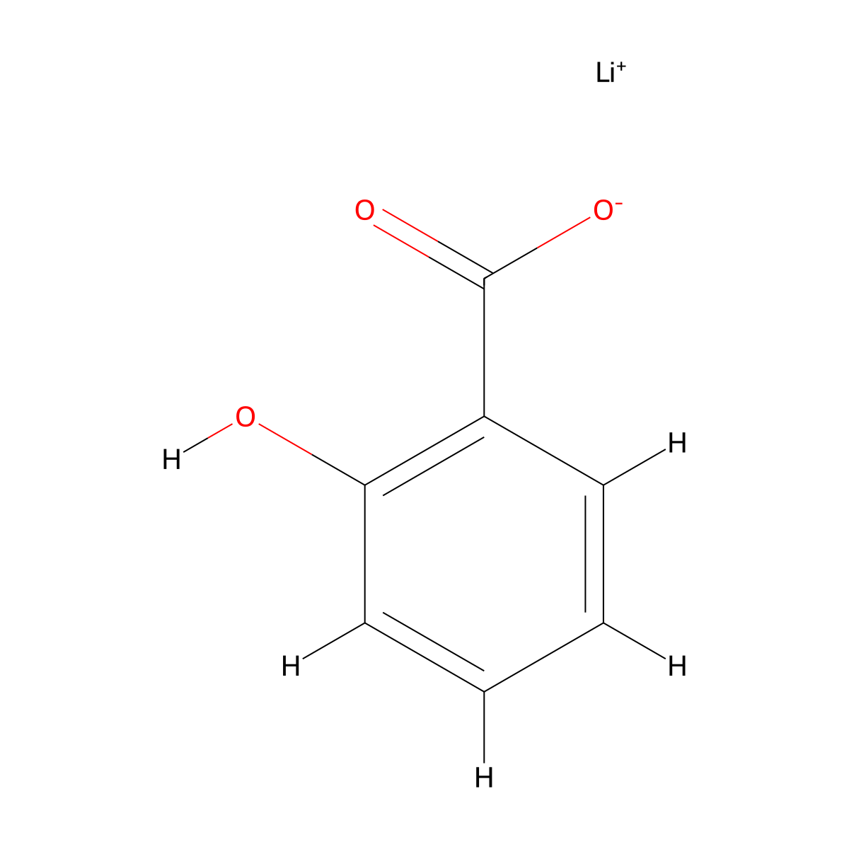 Lithium Salicylate molecular structure, CAS 552-38-5