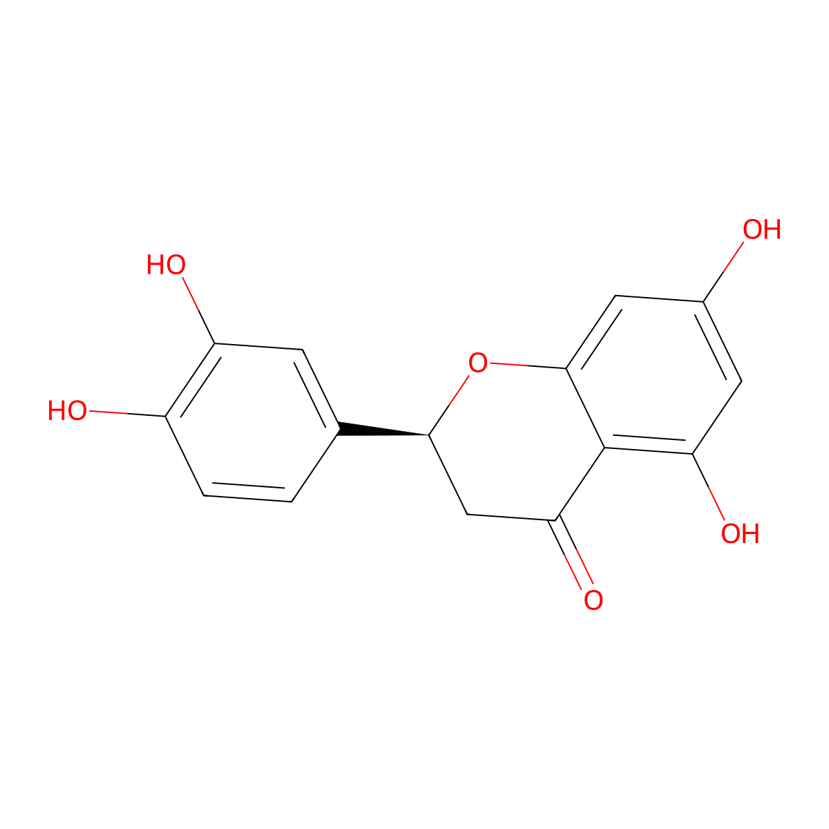 (+)-Eriodictyol molecular structure, CAS 552-58-9