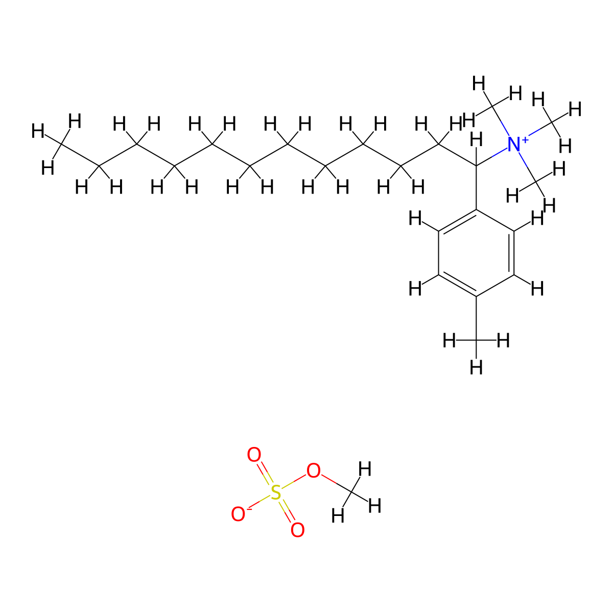 Toloconium methylsulfate molecular structure, CAS 552-92-1