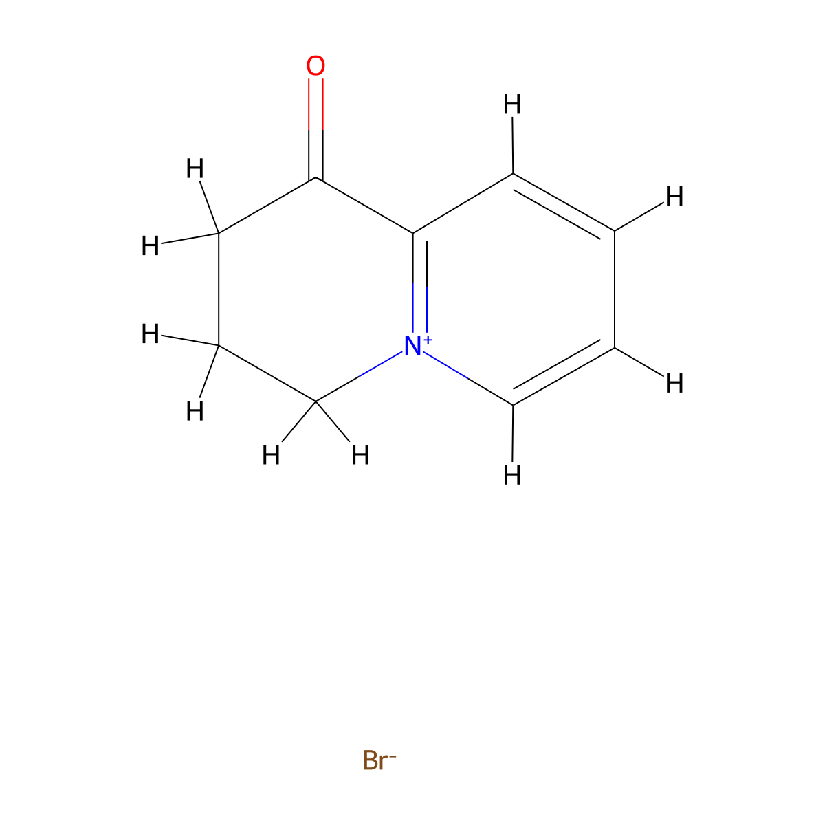 1-Oxo-1H,2H,3H,4H-quinolizinium bromide molecular structure, CAS 5520-39-8
