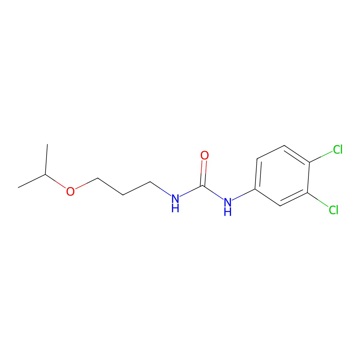 1-(3,4-Dichlorophenyl)-3-[3-(propan-2-yloxy)propyl]urea molecular structure, CAS 5520-55-8