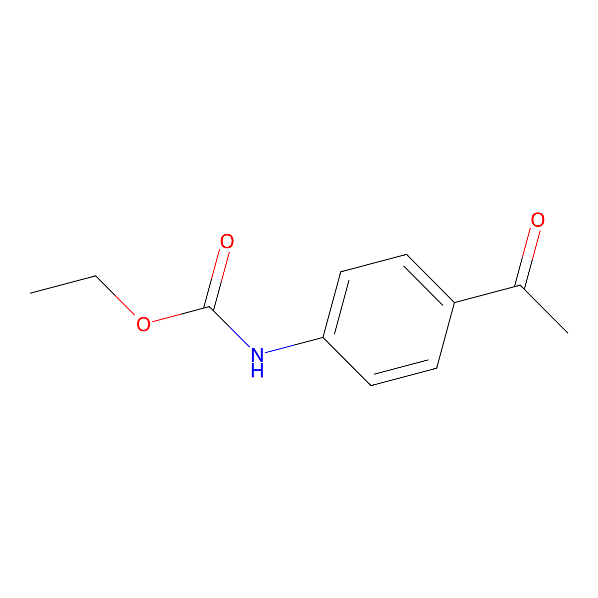 ethyl N-(4-acetylphenyl)carbamate molecular structure, CAS 5520-79-6