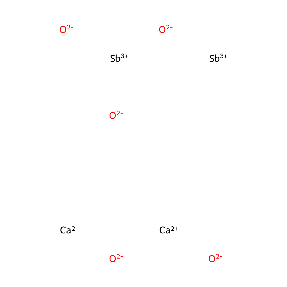Calcium antimonate molecular structure, CAS 55200-87-8