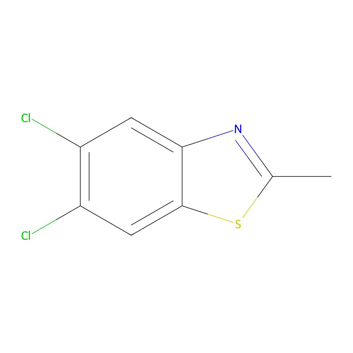 5,6-Dichloro-2-methyl-1,3-benzothiazole molecular structure, CAS 55202-19-2