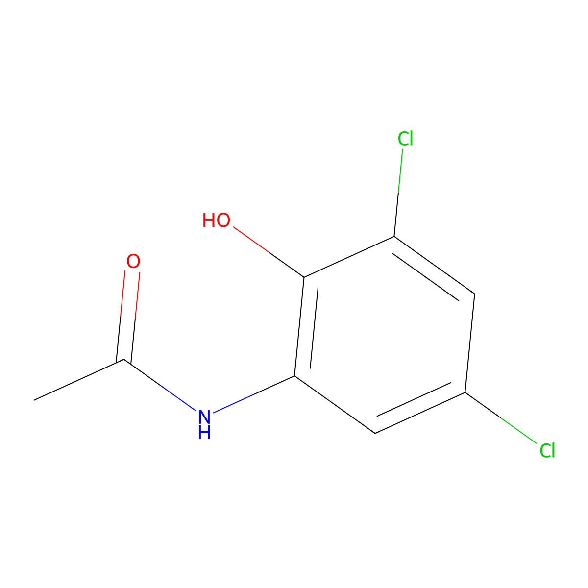 N-(3,5-Dichloro-2-hydroxyphenyl)acetamide molecular structure, CAS 55202-45-4