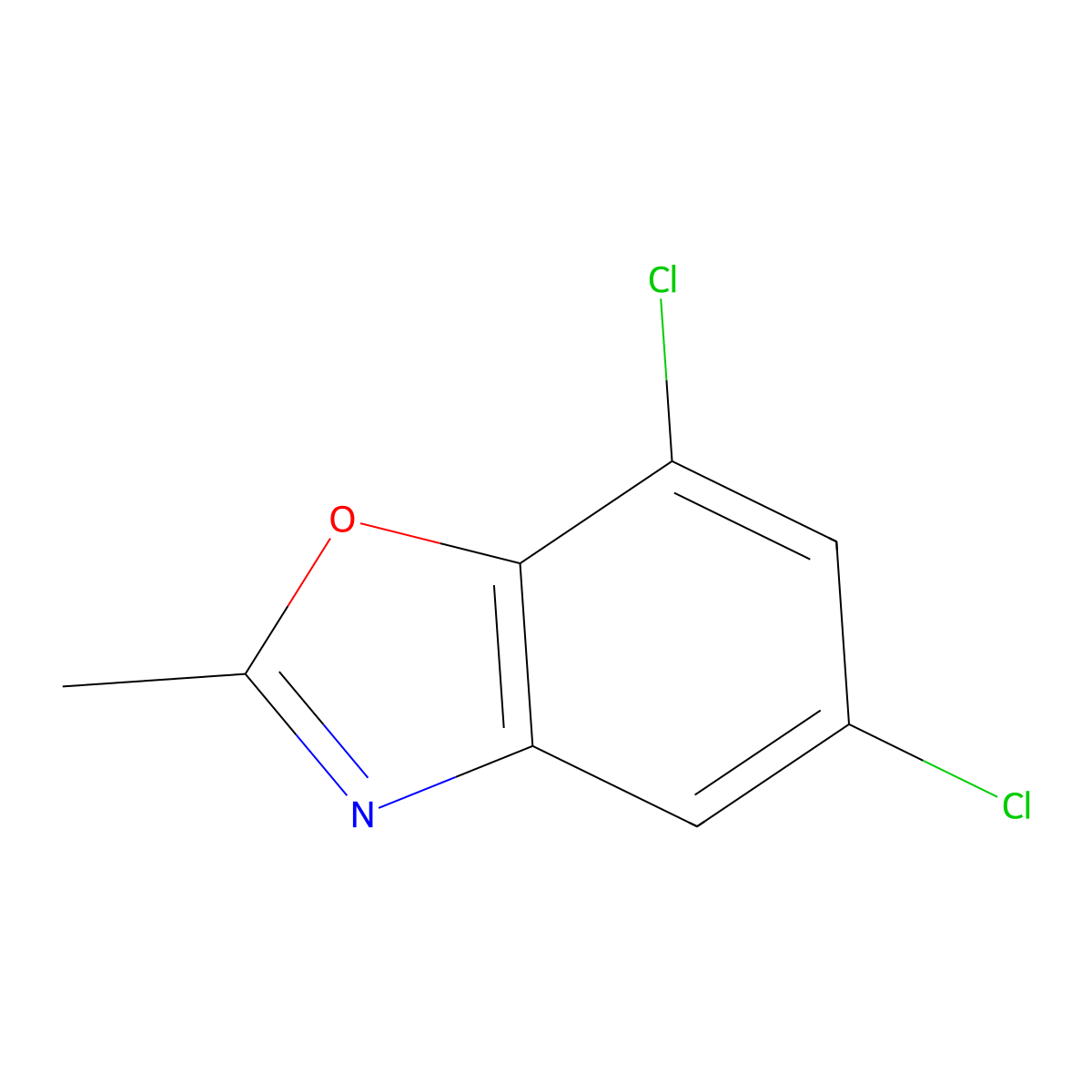 5,7-Dichloro-2-methylbenzoxazole molecular structure, CAS 55202-46-5