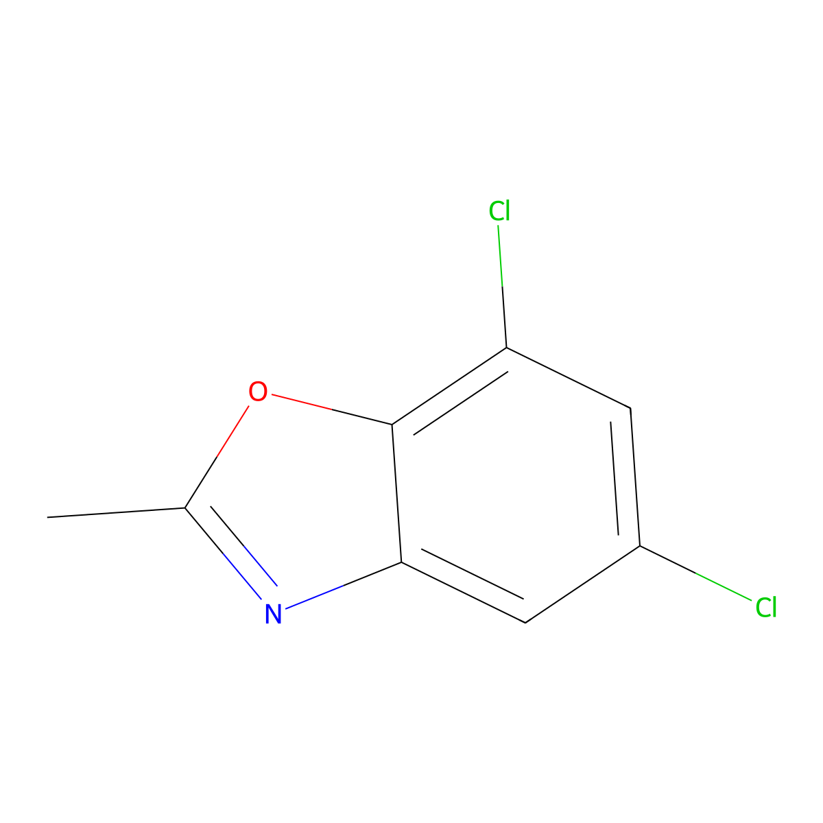 5,7-Dichloro-2-methylbenzoxazole molecular structure, CAS 55202-46-5