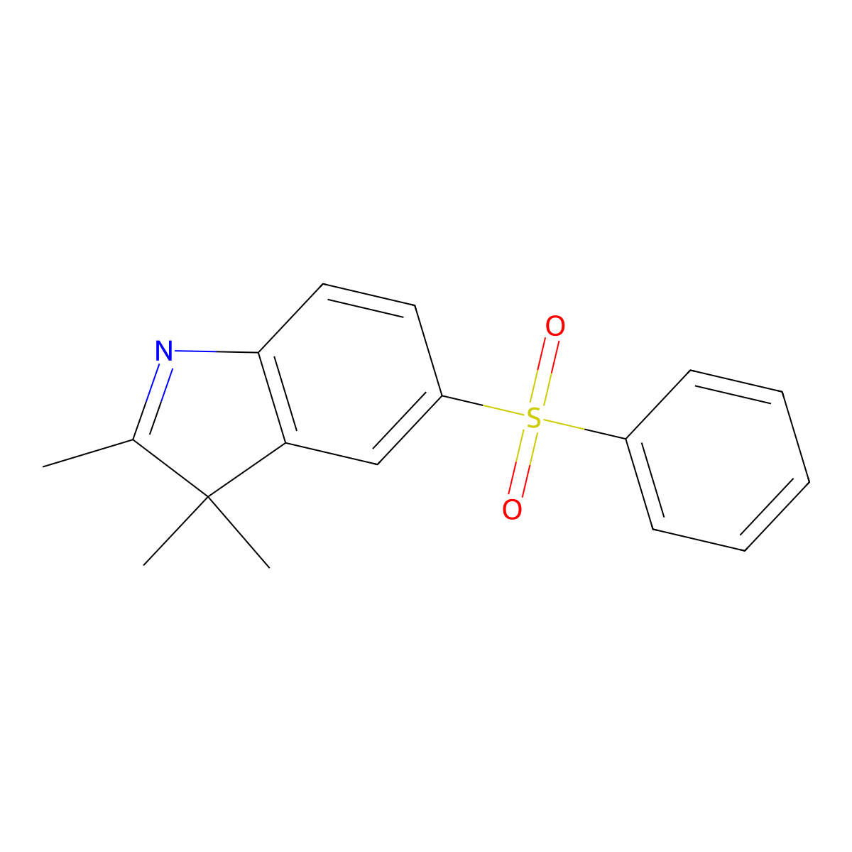 2,3,3-Trimethyl-5-(phenylsulfonyl)-3H-indole molecular structure, CAS 55203-59-3
