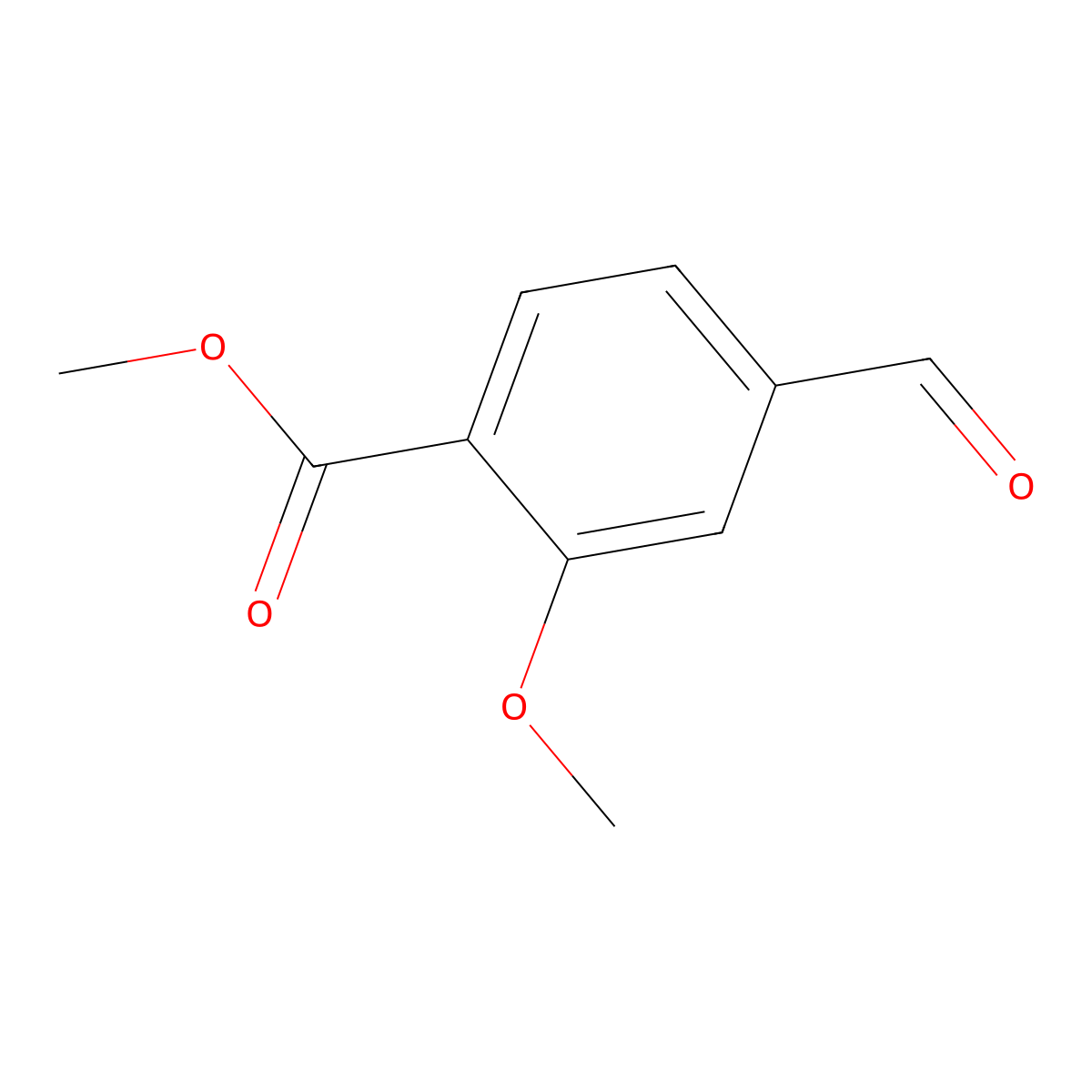 Methyl 4-formyl-2-methoxybenzoate molecular structure, CAS 55204-14-3