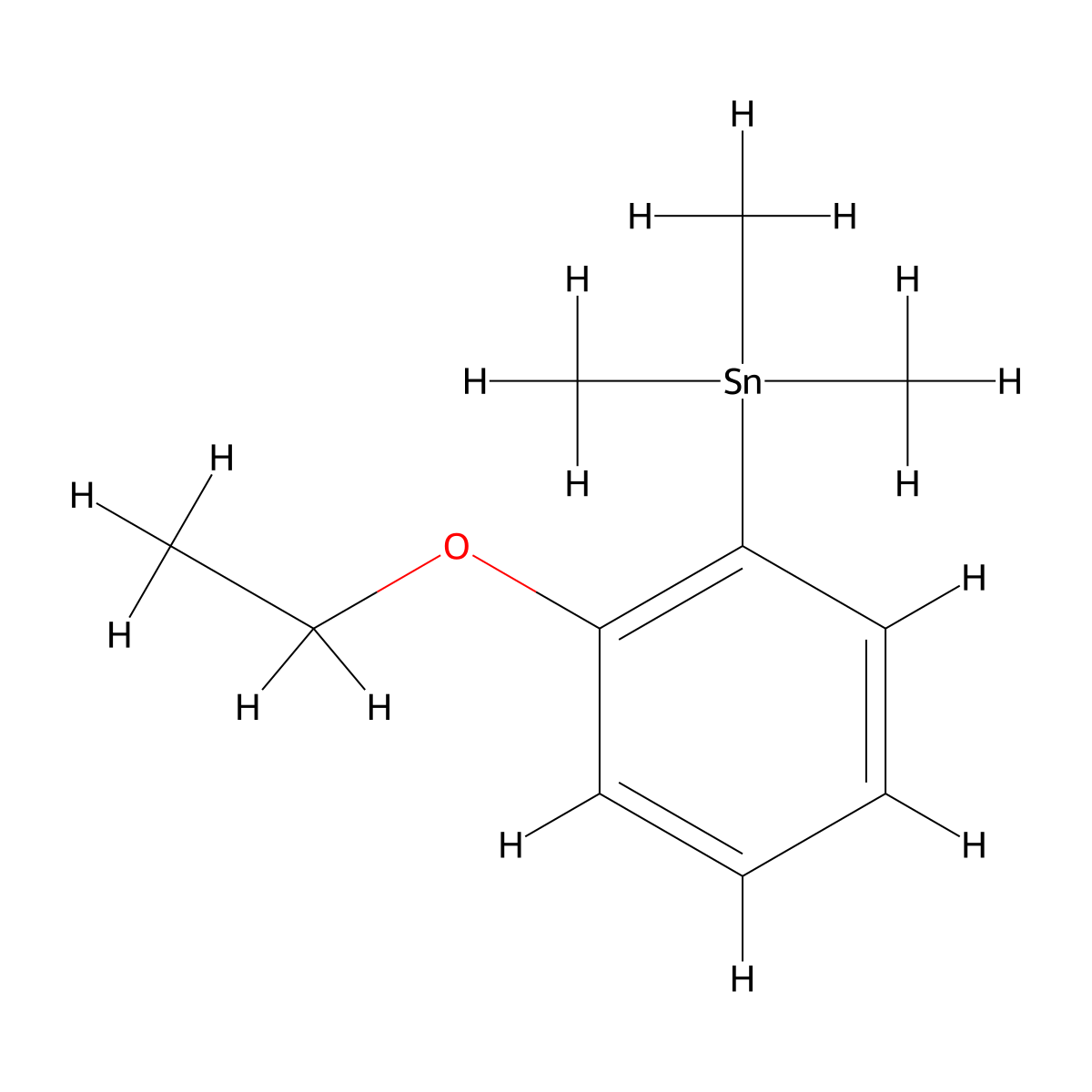 (2-Ethoxyphenyl)(trimethyl)stannane molecular structure, CAS 55204-75-6