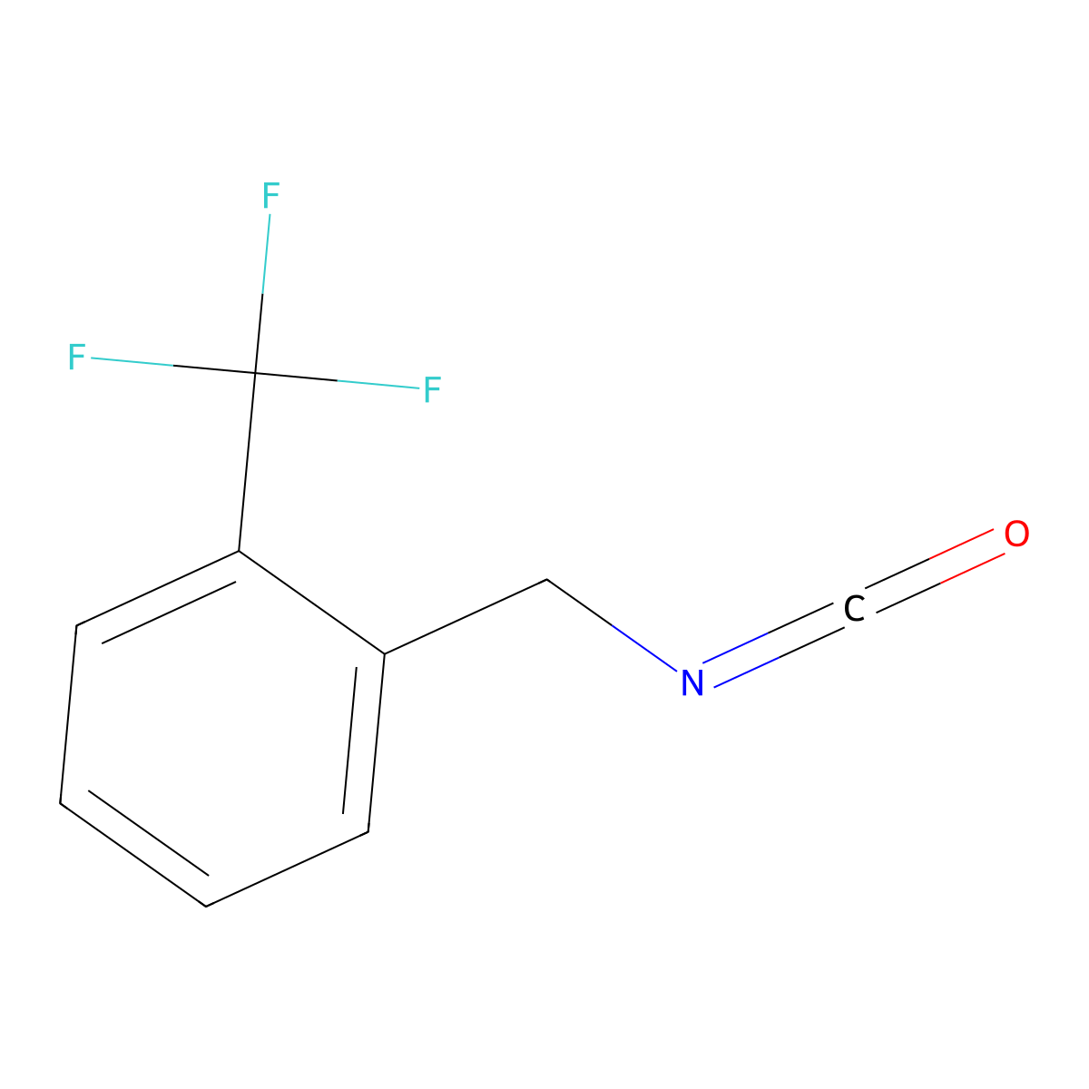 1-(Isocyanatomethyl)-2-(trifluoromethyl)benzene molecular structure, CAS 55204-86-9