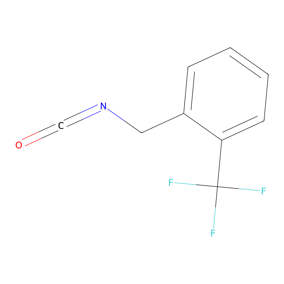 1-(Isocyanatomethyl)-2-(trifluoromethyl)benzene molecular structure, CAS 55204-86-9