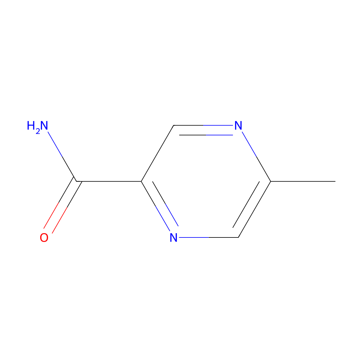 5-Methyl-2-pyrazinecarboxamide molecular structure, CAS 5521-57-3