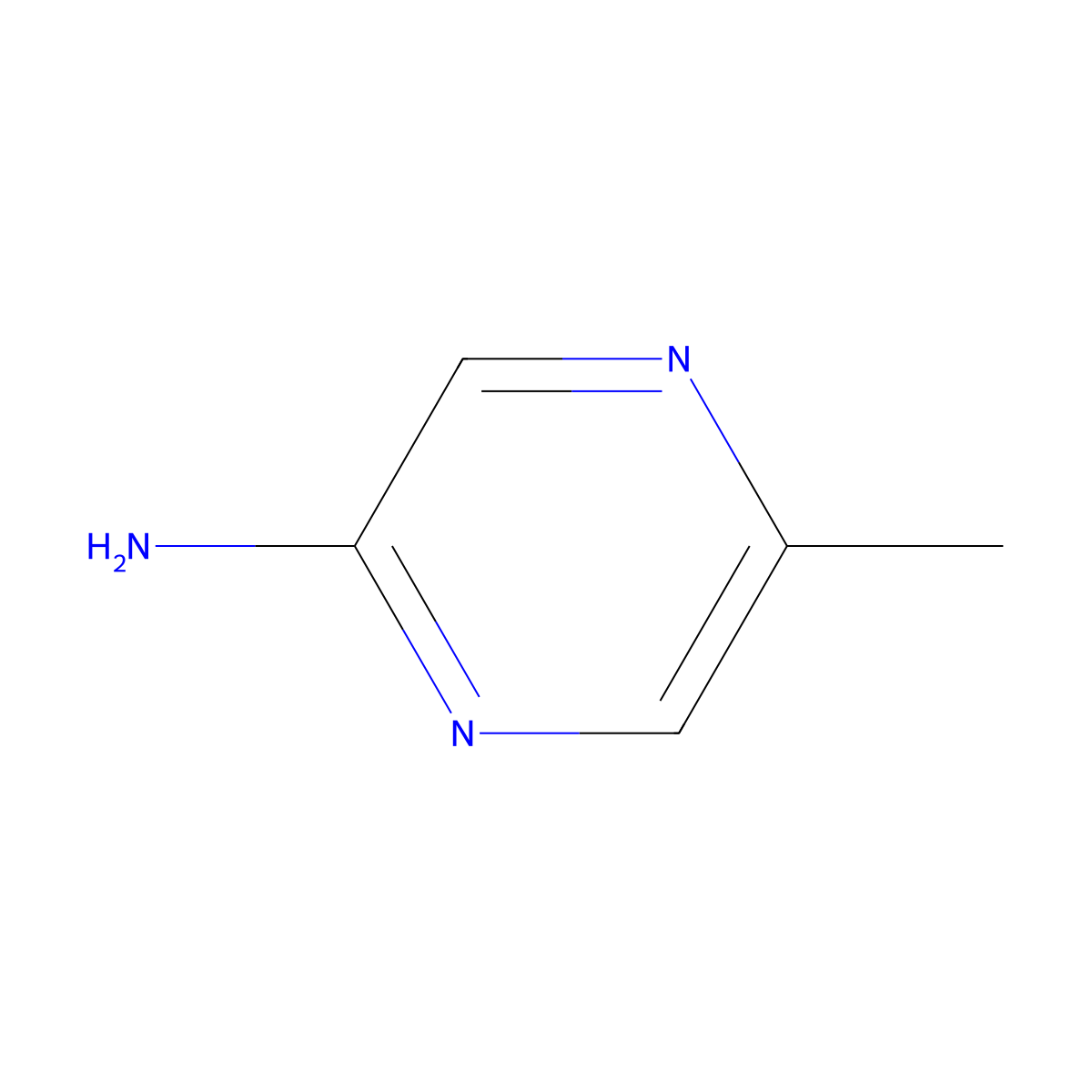 5-Methylpyrazin-2-amine molecular structure, CAS 5521-58-4