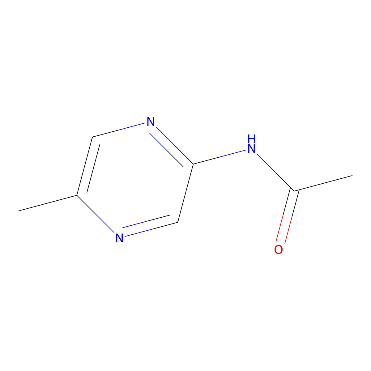 N-(5-methylpyrazin-2-yl)acetamide molecular structure, CAS 5521-59-5