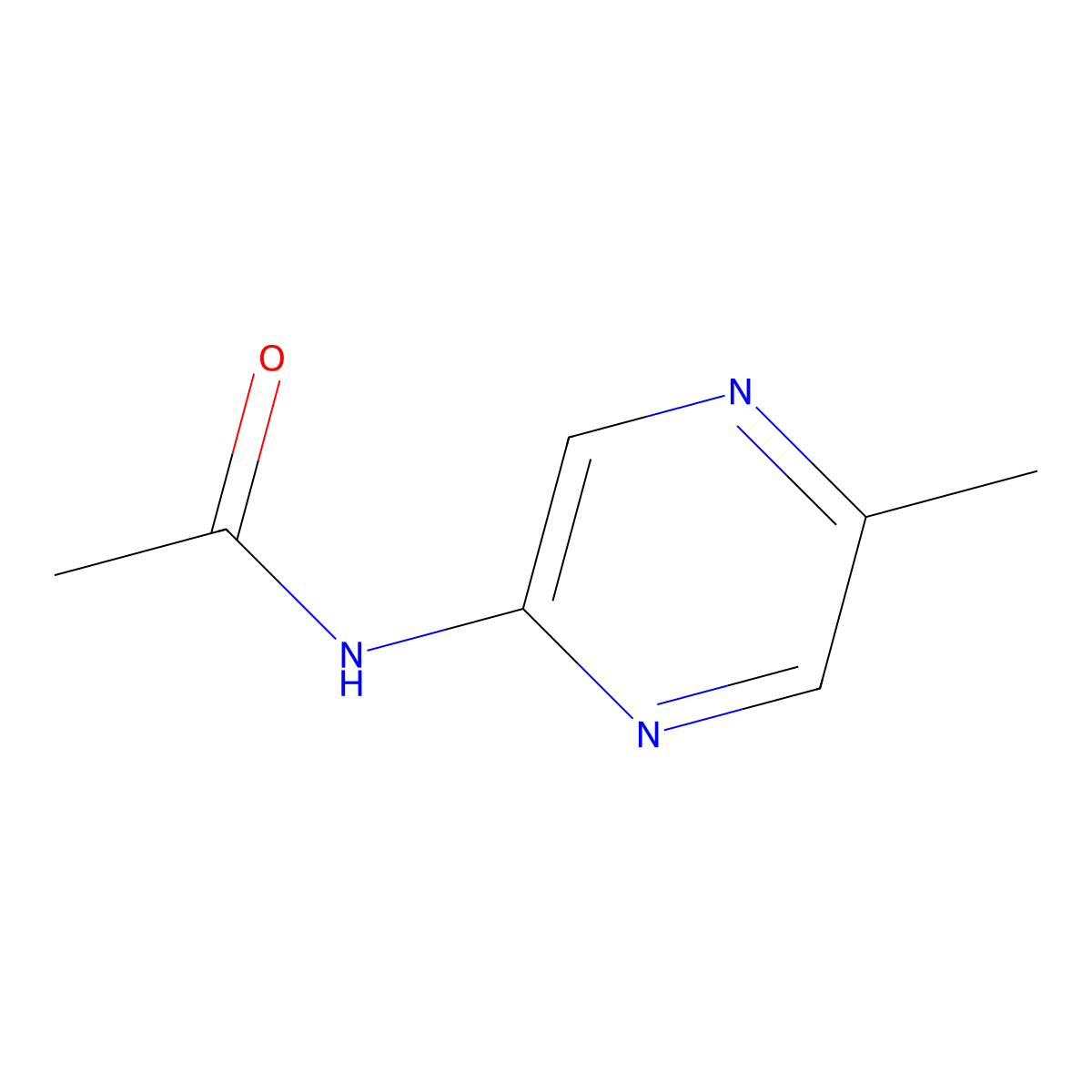 N-(5-methylpyrazin-2-yl)acetamide molecular structure, CAS 5521-59-5