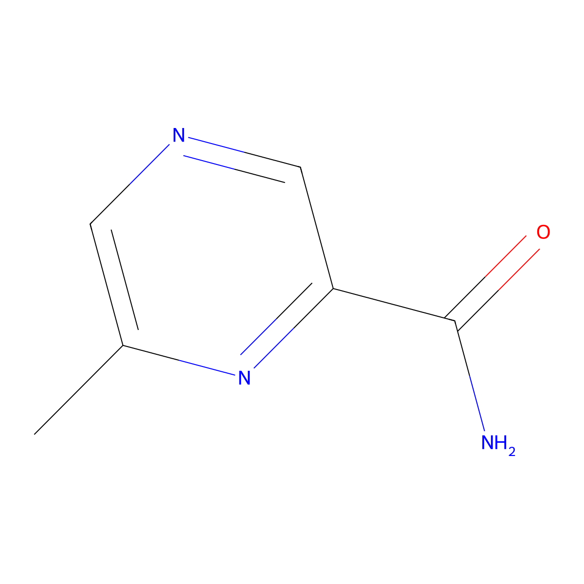 6-Methylpyrazine-2-carboxamide molecular structure, CAS 5521-62-0