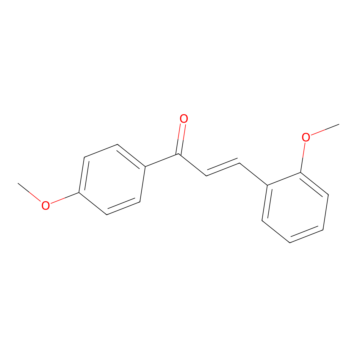 (2E)-3-(2-Methoxyphenyl)-1-(4-methoxyphenyl)prop-2-en-1-one molecular structure, CAS 55210-76-9