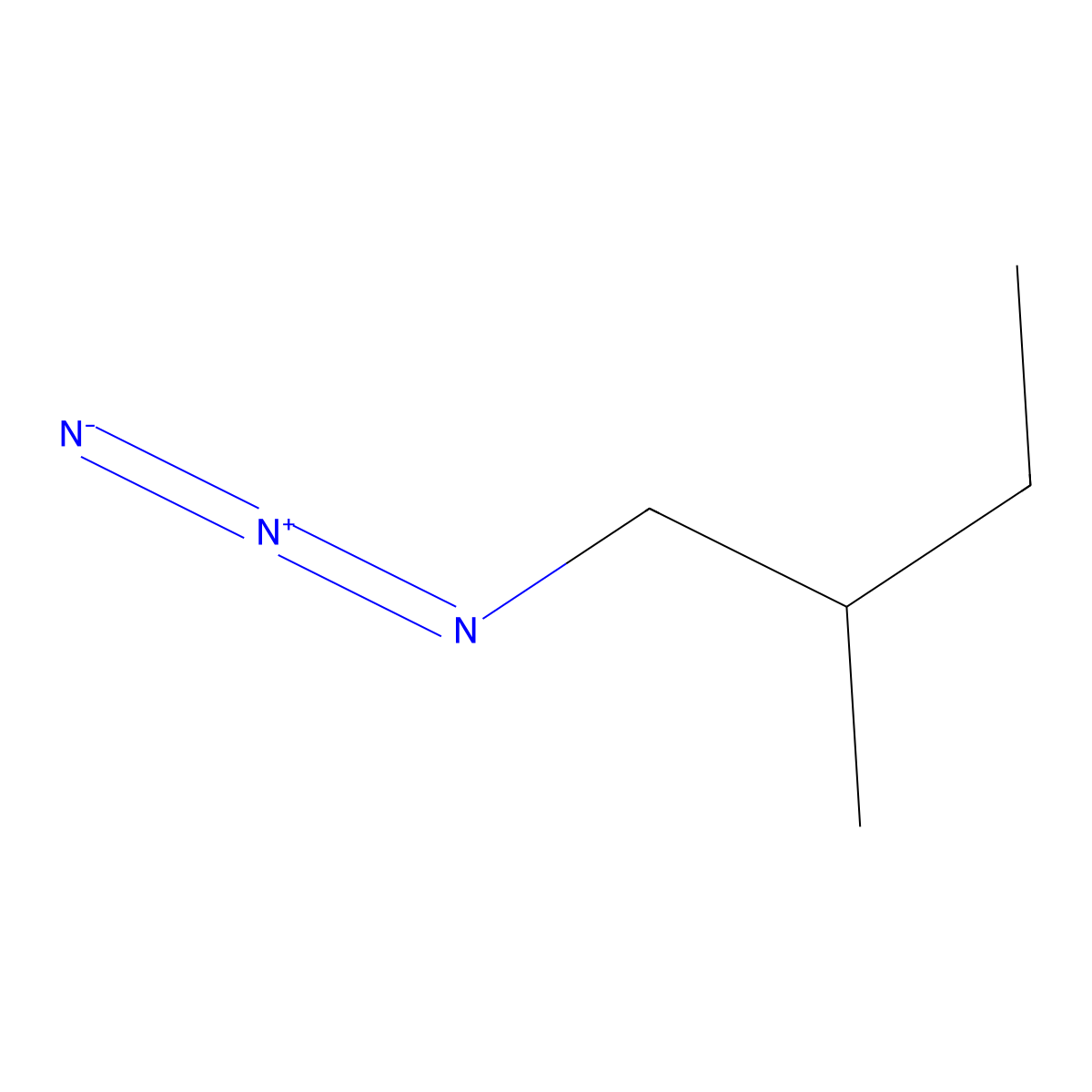 1-Azido-2-methylbutane molecular structure, CAS 55210-78-1